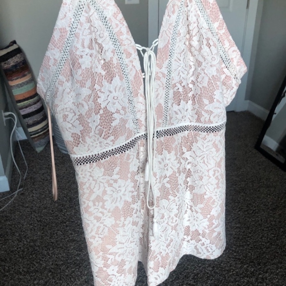 Pink Lace Romper